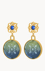 Blue Dazzling Valletta Bieb Dangling Earrings