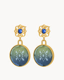 Blue Dazzling Valletta Bieb Dangling Earrings