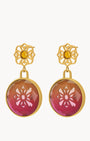 Burgundy Dazzling Valletta Bieb Dangling Earrings
