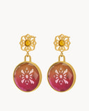 Burgundy Dazzling Valletta Bieb Dangling Earrings