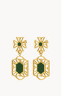 Green Confidence Cospicua Bieb Dangling Earrings