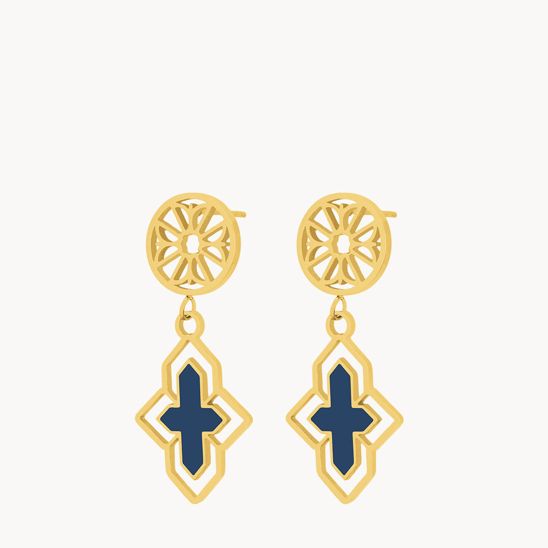 Blue Inspiration Senglea Bieb Dangling Earrings