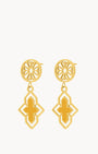 Orange Enthusiasm Senglea Bieb Dangling Earrings