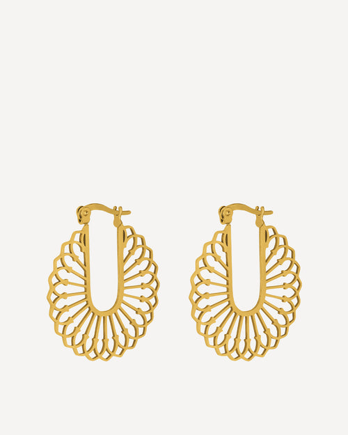 Hollow Lodge Hoop Earrings