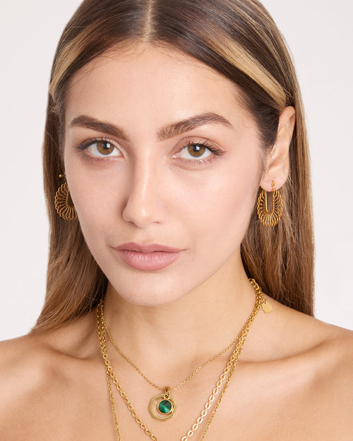 Hollow Lodge Hoop Earrings