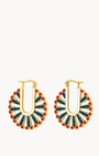 Reversible Blue Lodge Hoop Earrings