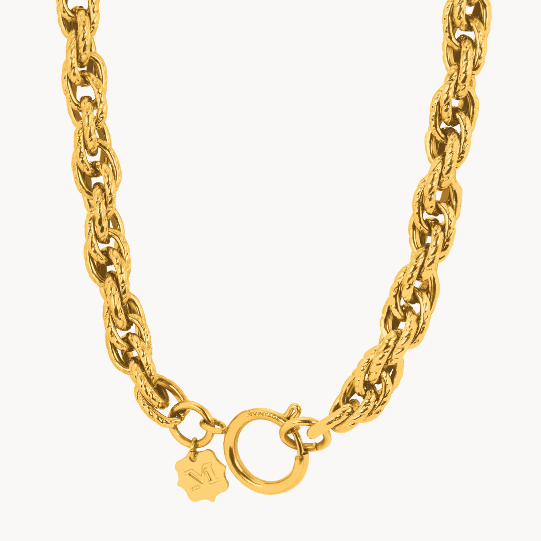 Triple Link Charm Choker