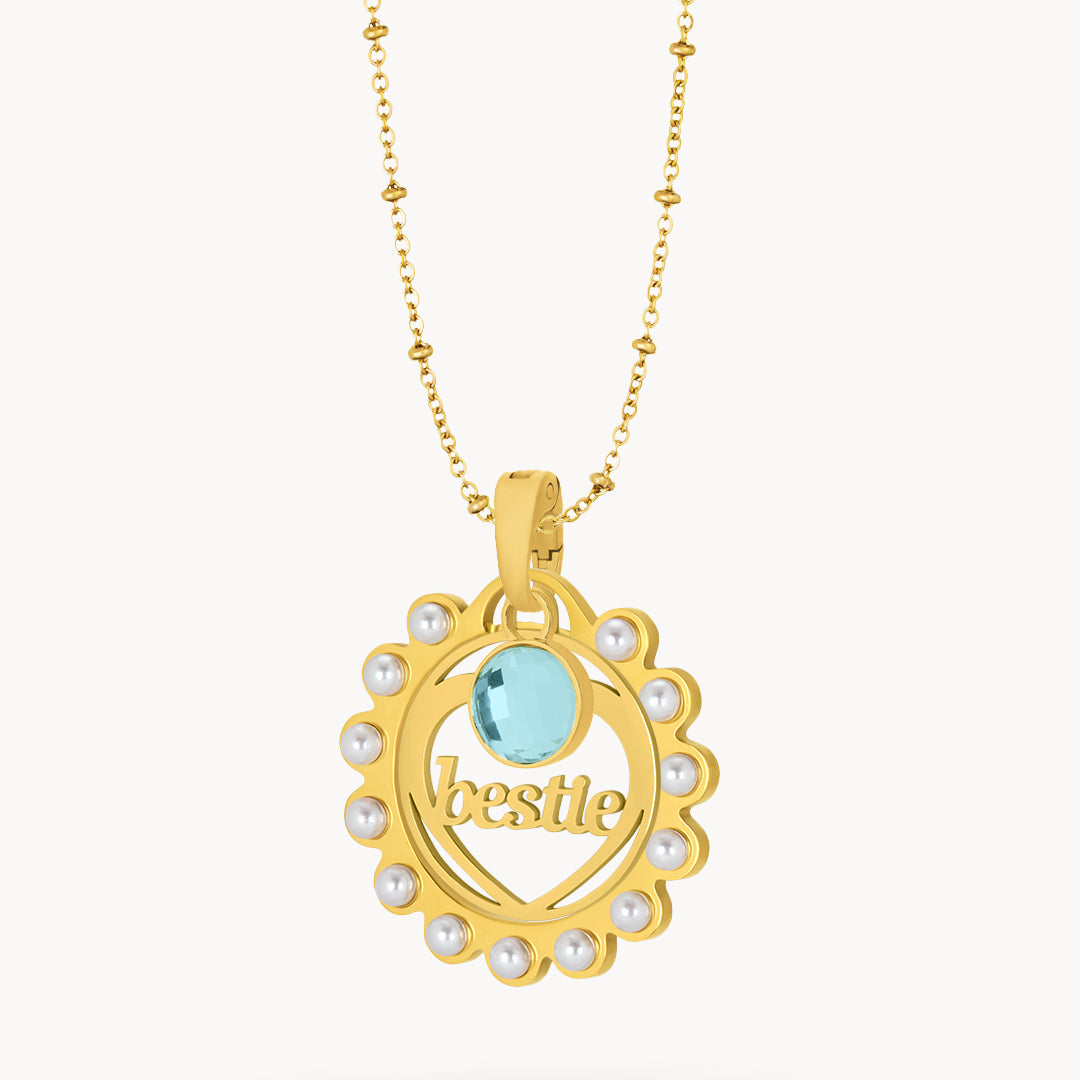 Bestie March Birthday Necklace
