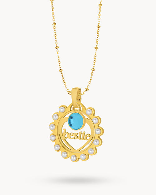 Bestie September Birthday Necklace