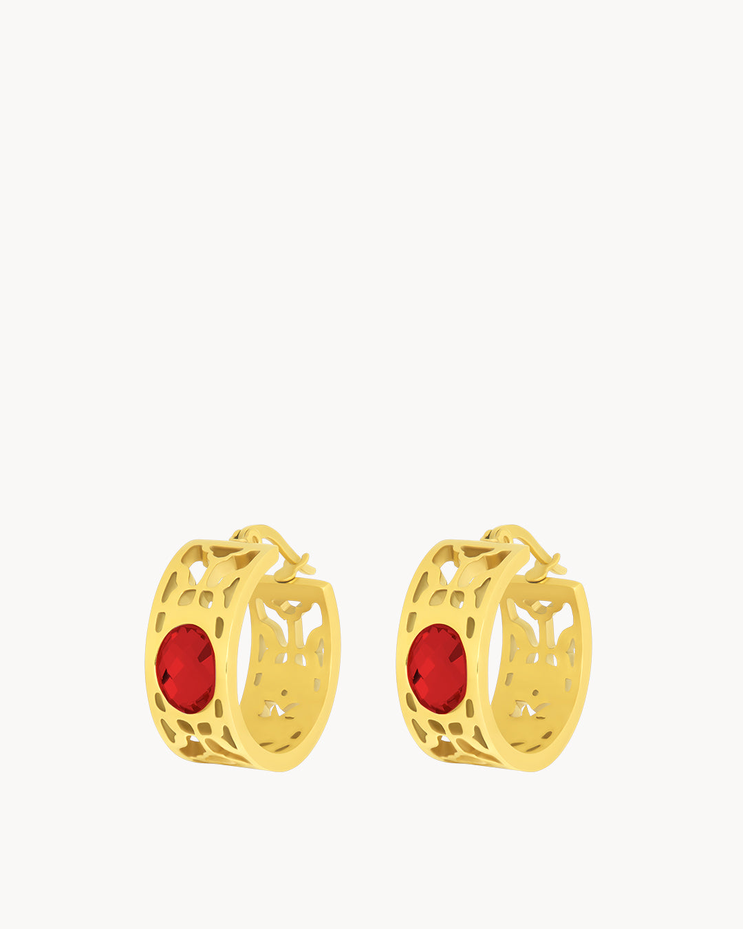 January Birthstone Passion Bizzilla Hoop Earrings