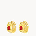 January Birthstone Passion Bizzilla Hoop Earrings