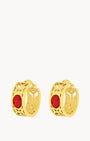 January Birthstone Passion Bizzilla Hoop Earrings