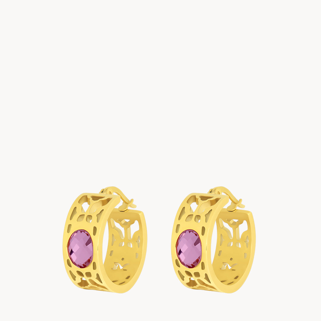February Birthstone Devotion Bizzilla Hoop Earrings
