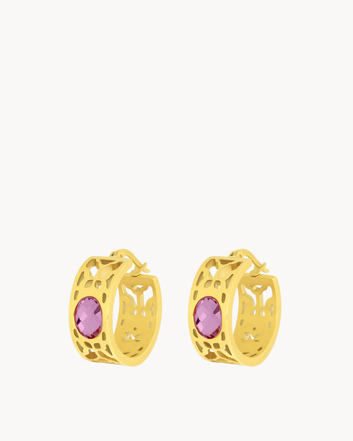 February Birthstone Devotion Bizzilla Hoop Earrings