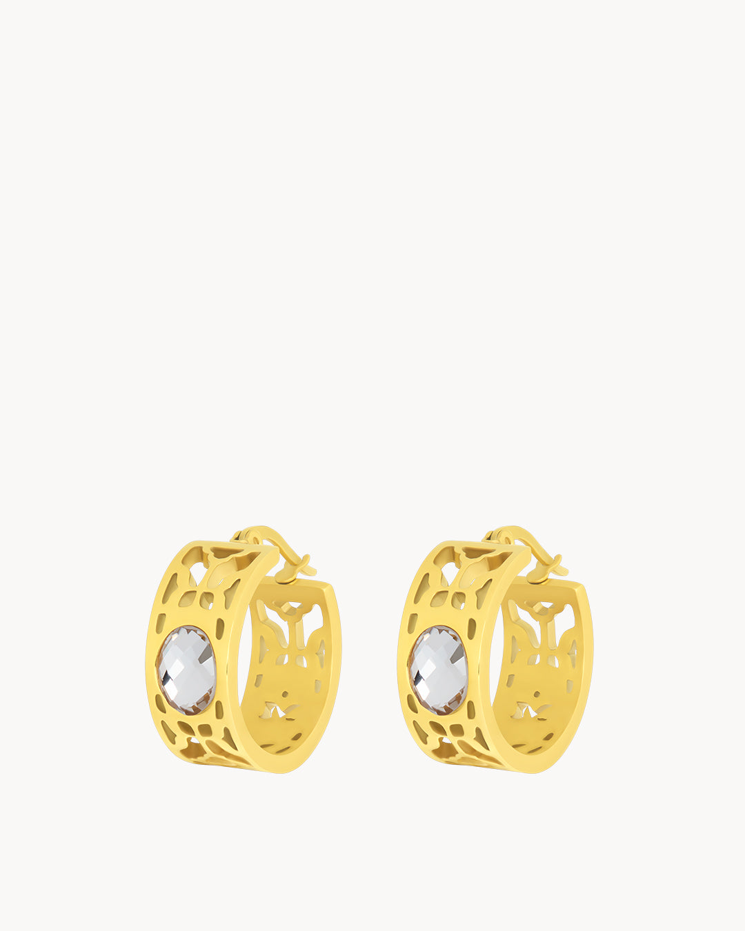 April Birthstone Hope Bizzilla Hoop Earrings