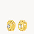 April Birthstone Hope Bizzilla Hoop Earrings