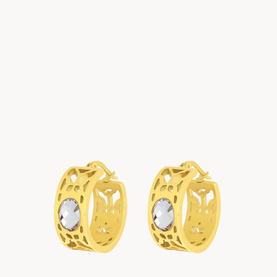 April Birthstone Hope Bizzilla Hoop Earrings