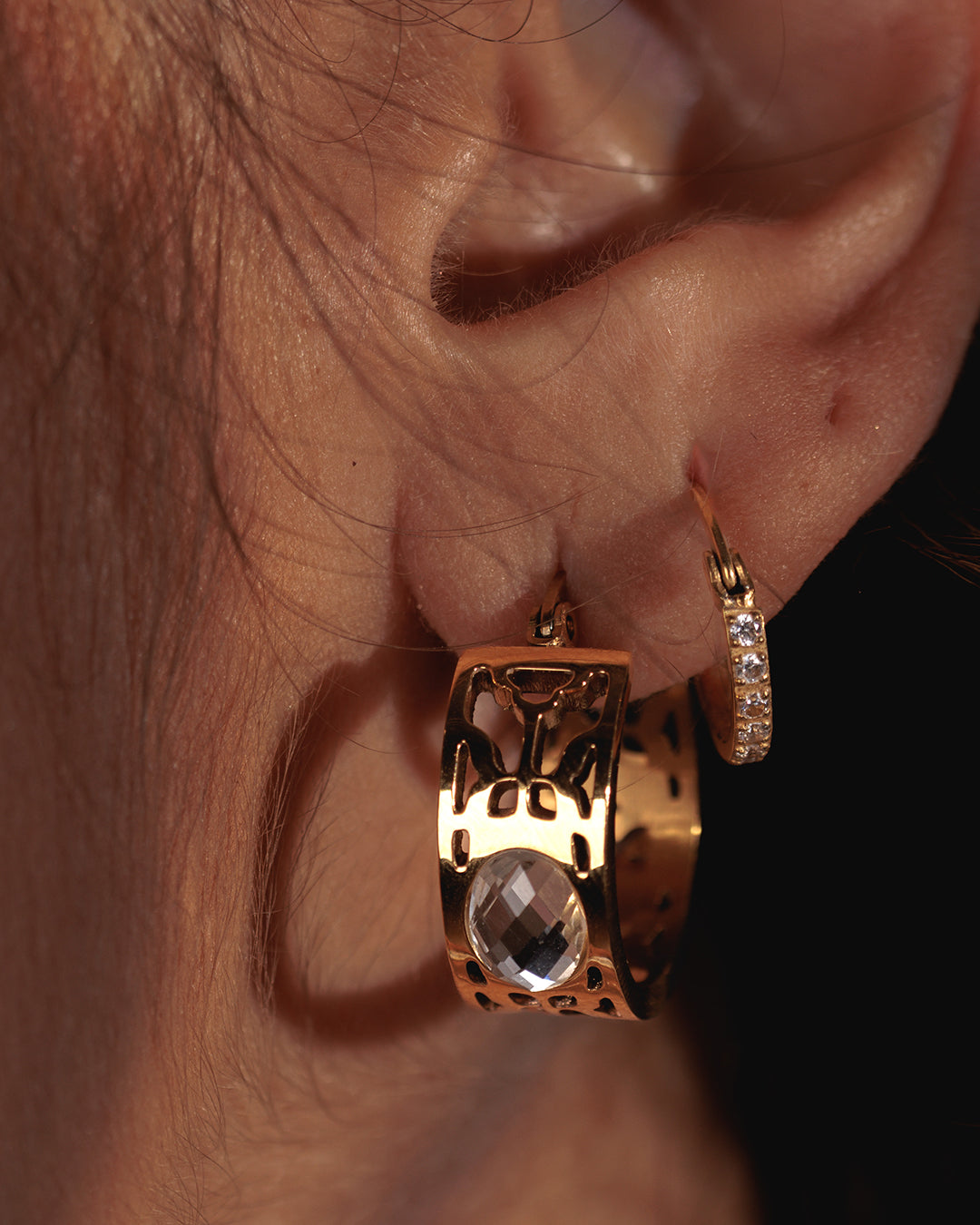 September Birthstone Wisdom Bizzilla Hoop Earrings
