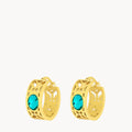 May Birthstone Friendship Bizzilla Hoop Earrings