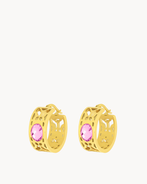 July Birthstone Joy Bizzilla Hoop Earrings
