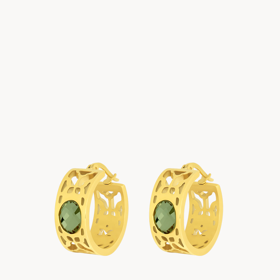 August Birthstone Beauty Bizzilla Hoop Earrings