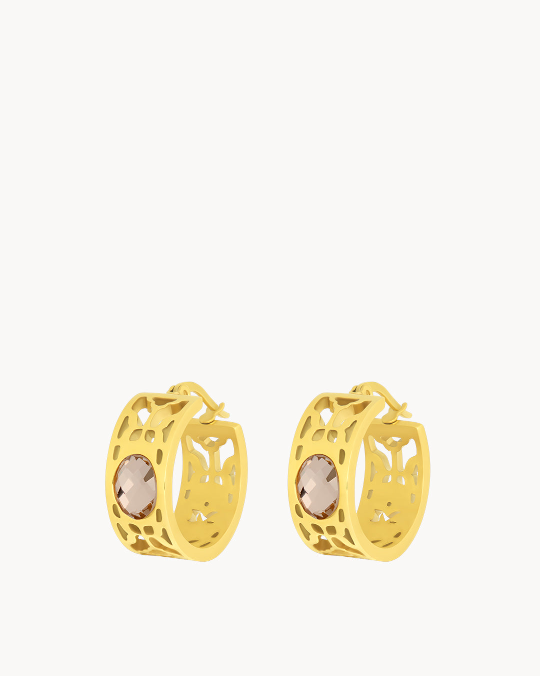 October Birthstone Love Bizzilla Hoop Earrings