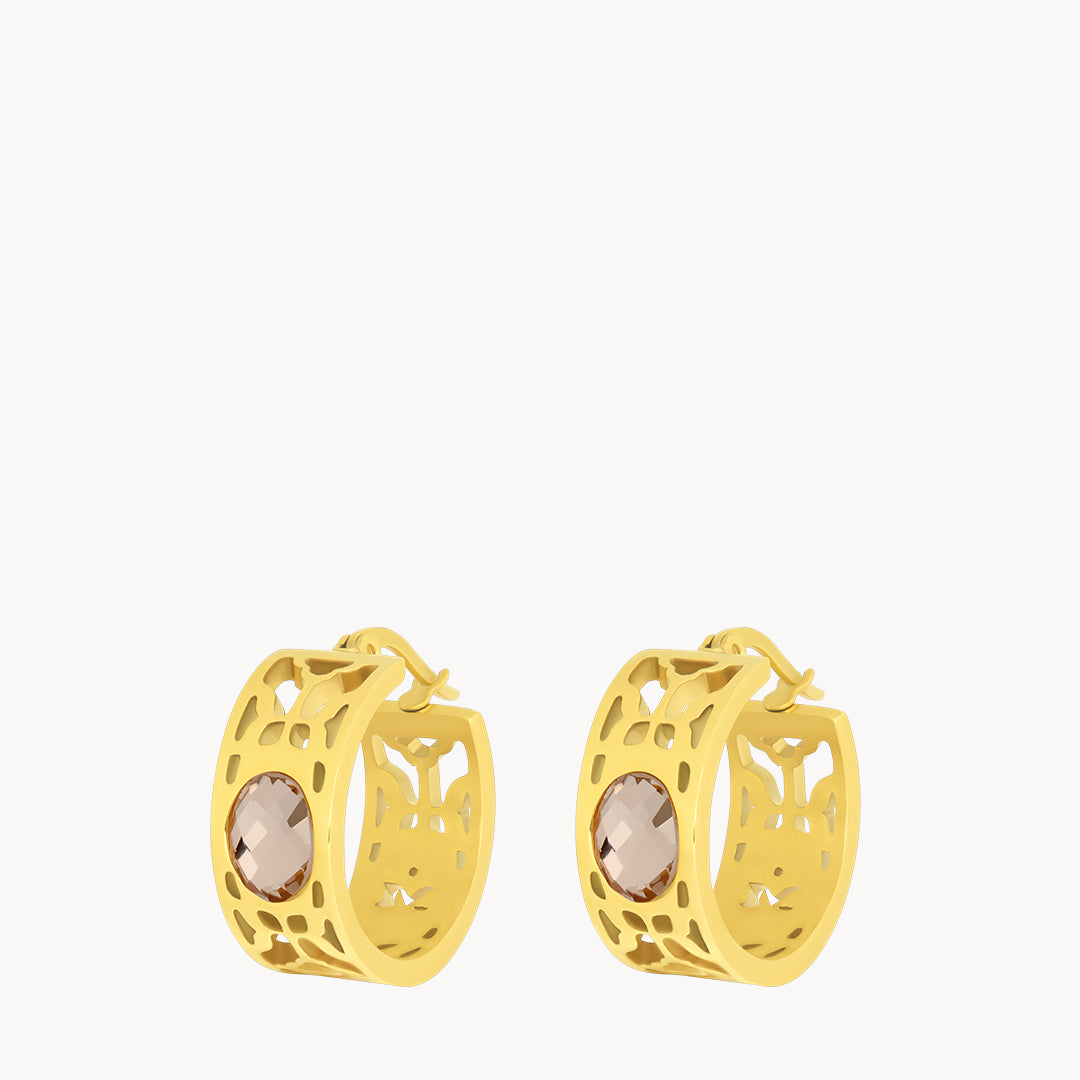 October Birthstone Love Bizzilla Hoop Earrings