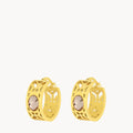 October Birthstone Love Bizzilla Hoop Earrings