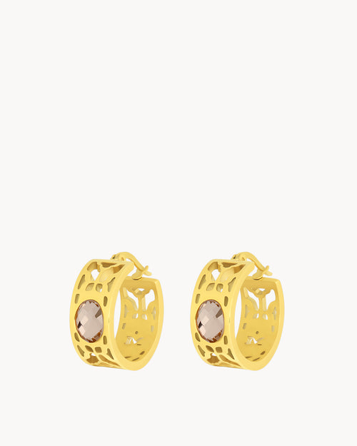 October Birthstone Love Bizzilla Hoop Earrings