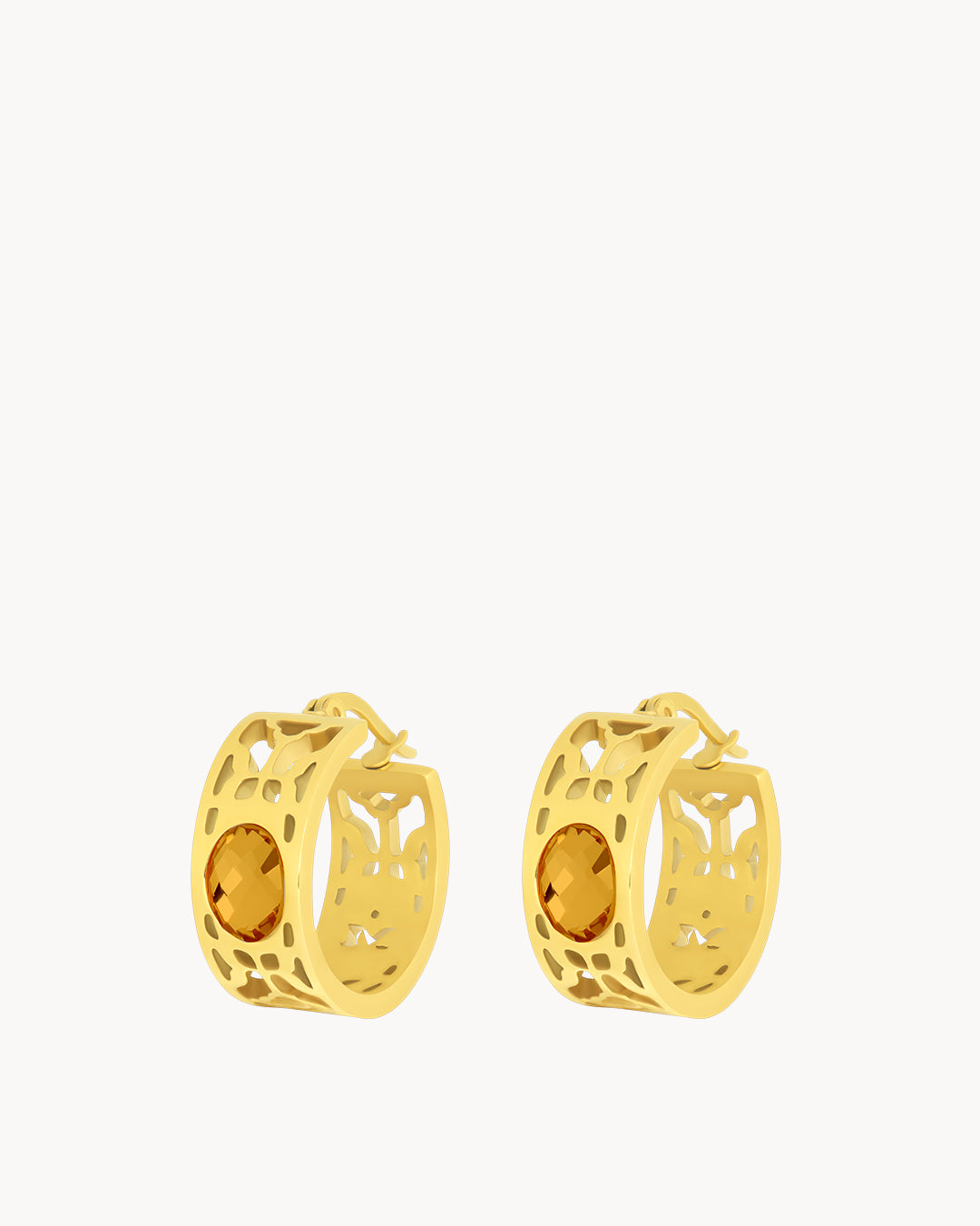 November Birthstone Happiness Bizzilla Hoop Earrings