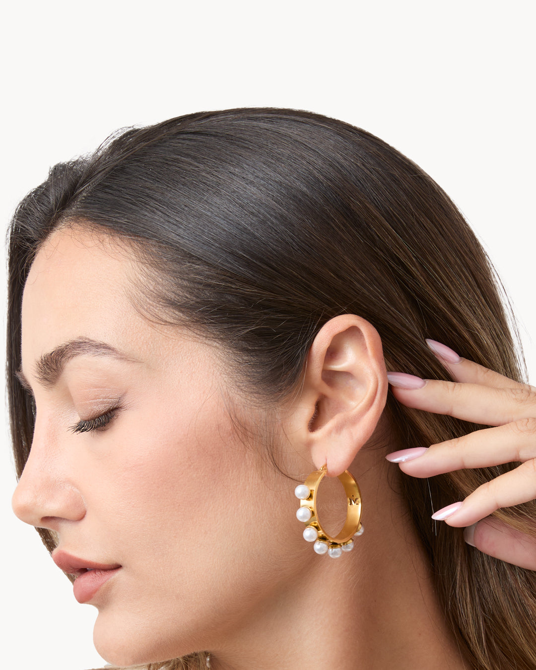 Timeless Pearl Hoop Earrings