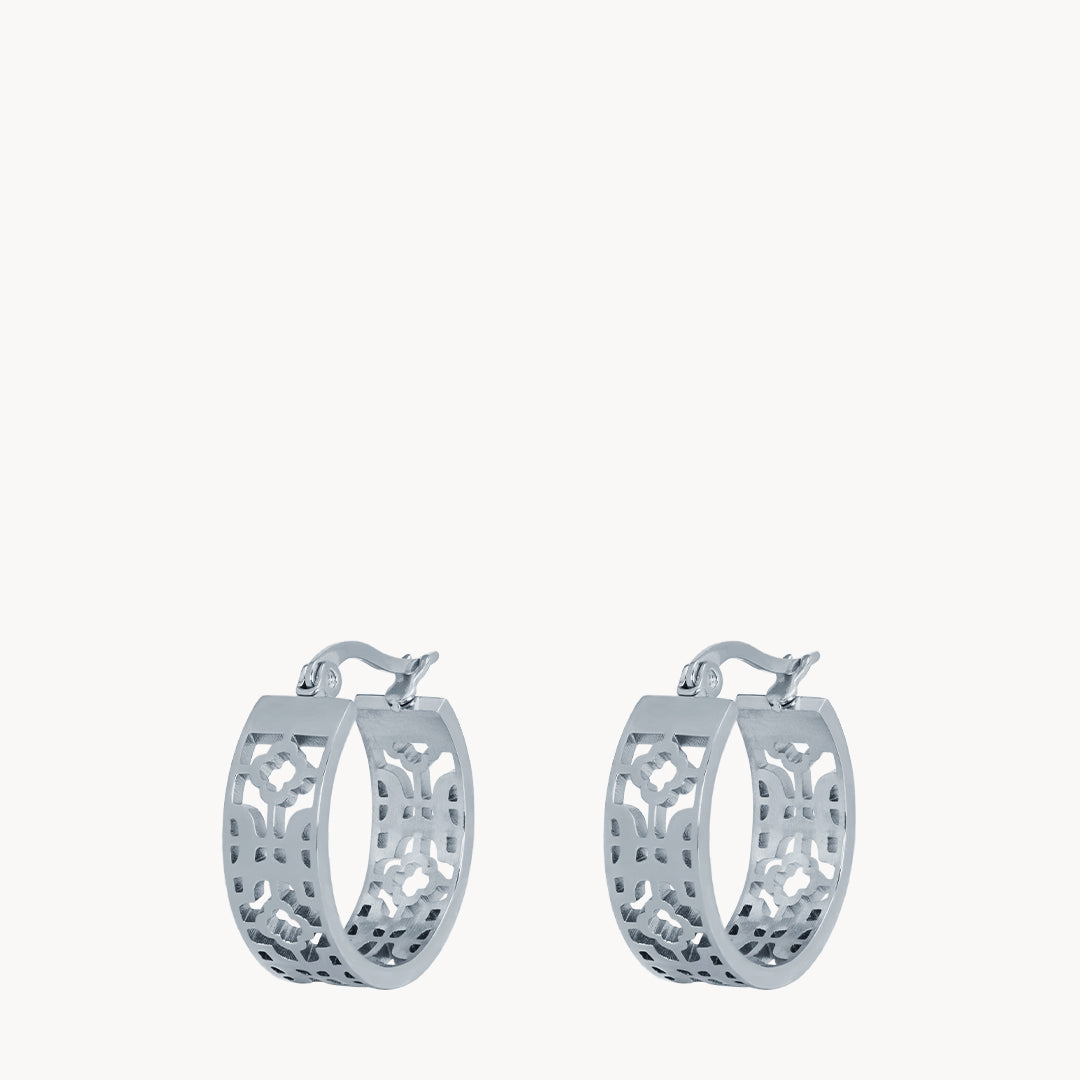 Bizzilla Silver Hoop Earrings