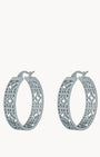 Bizzilla Silver Statement Hoop Earrings
