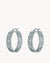 Bizzilla Silver Statement Hoop Earrings