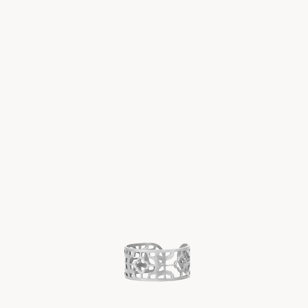 Bizzilla Silver Adjustable Ring