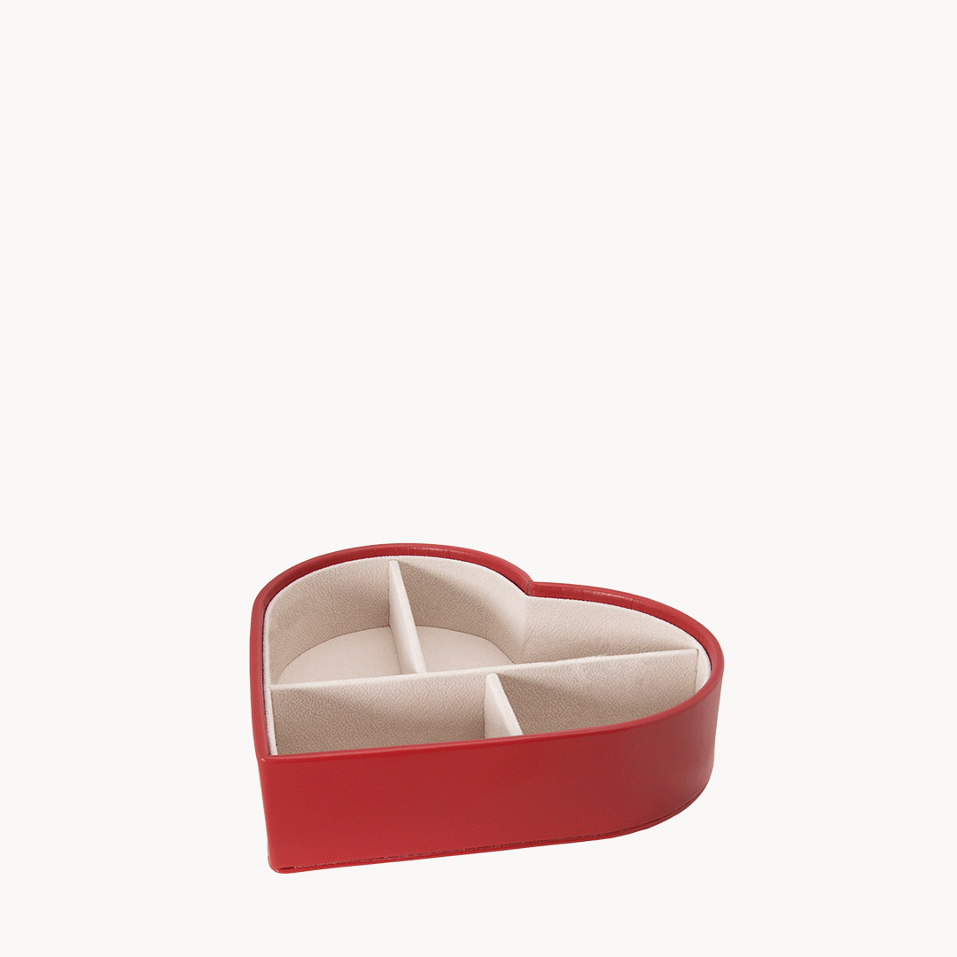 Stackable Red Heart Jewellery Box