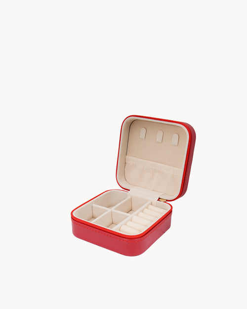 Dainty Red Square Jewellery Box