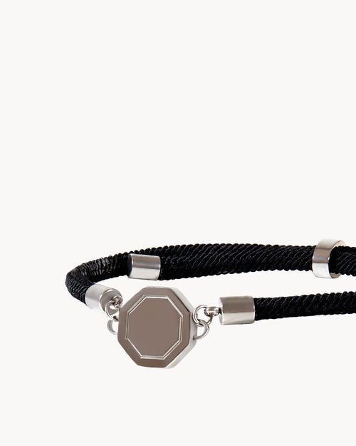 Octagon Engravable Rope Bracelet