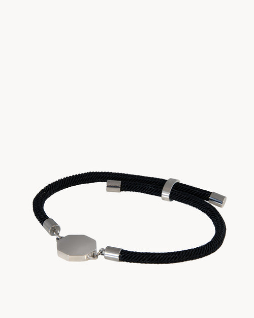 Octagon Engravable Rope Bracelet