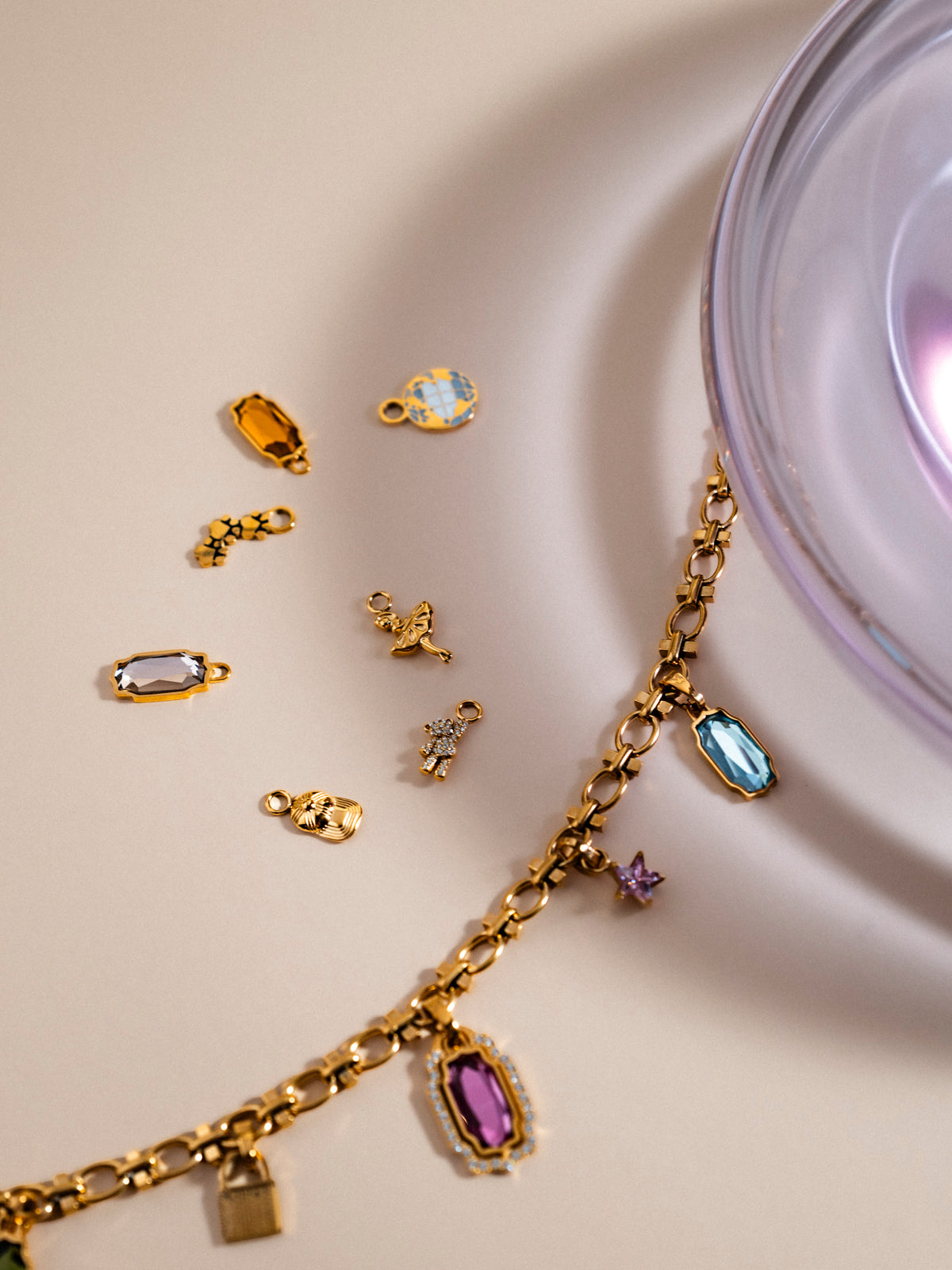 March Birthstone Peach Bizzilla Charm