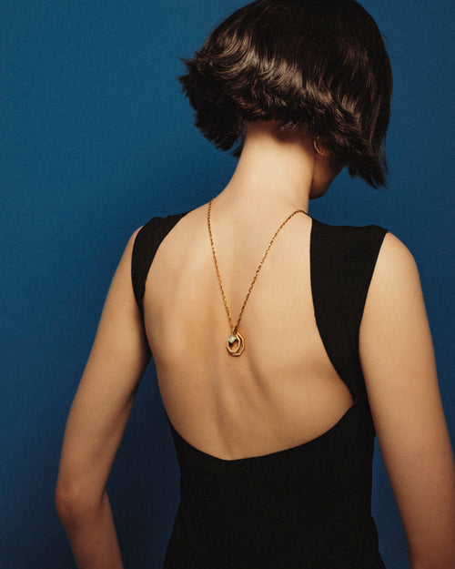 April Birthstone Octagon Ħabbata Statement Starlight Halo Necklace Set