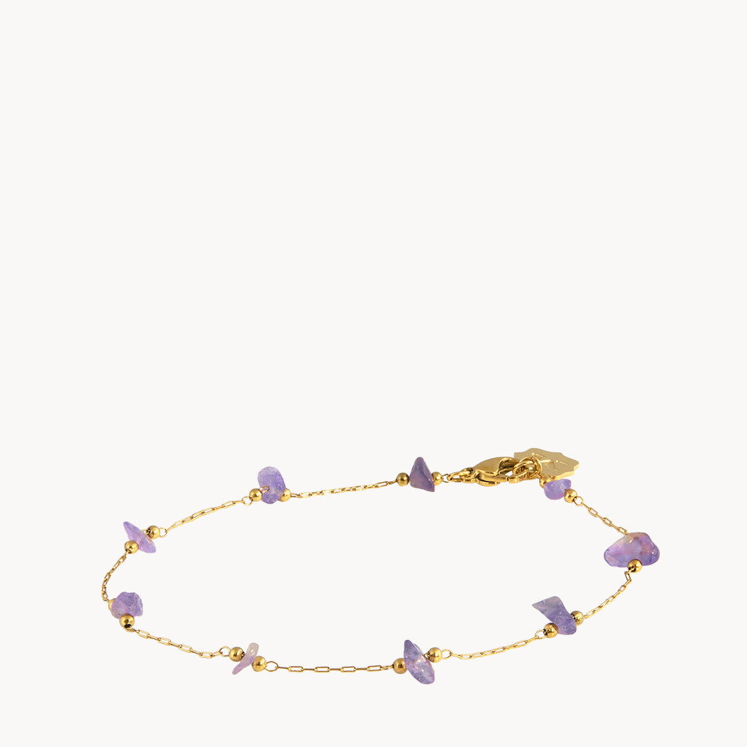 Amethyst Tin Cup Anklet