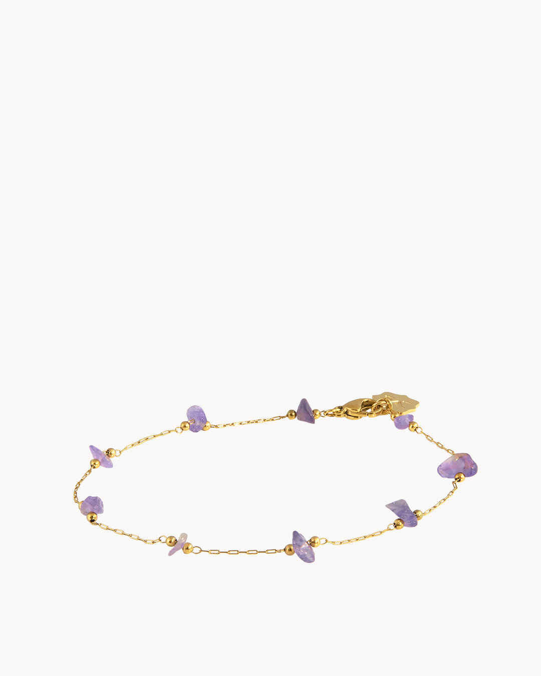 Amethyst Tin Cup Anklet