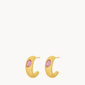 February Birthstone Devotion Hoop Earrings