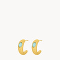 March Birthstone Peace Hoop Earrings
