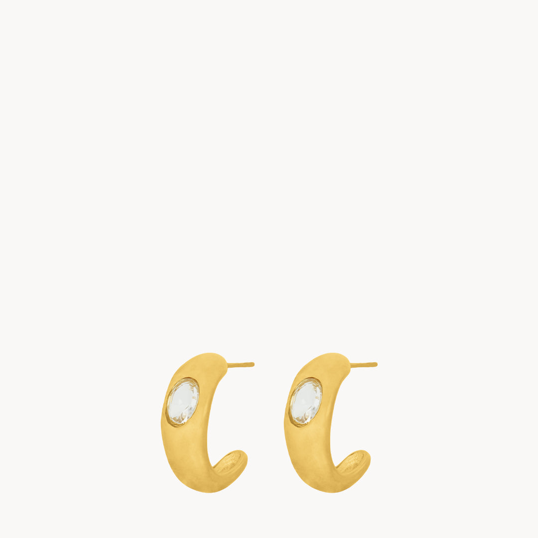 April Birthstone Hope Hoop Earrings