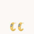 June Birthstone Strength Hoop Earrings