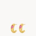 July Birthstone Joy Hoop Earrings