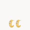 October Birthstone Love Hoop Earrings