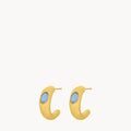 December Birthstone Uniqueness Hoop Earrings